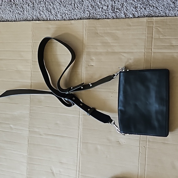 All Saints Handbags - Allsaints black leather zep leather box bag-READ